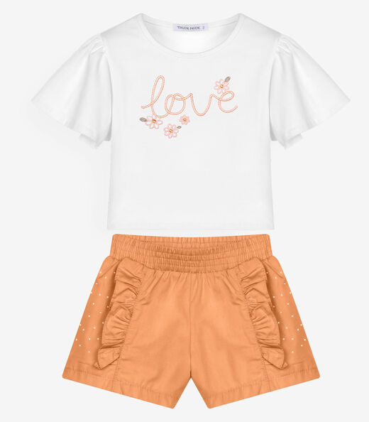 Image_Conjunto Menina Blusa Com Shorts Trick Nick Branco