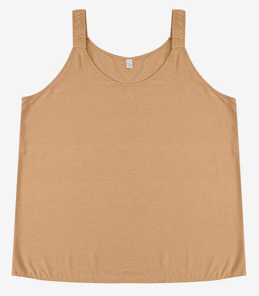 Regata Feminina Plus Size Infinita Cor Laranja