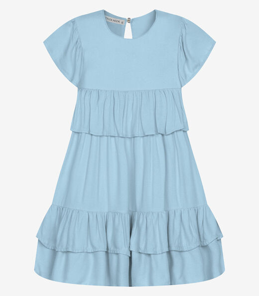Vestido Infantil Menina Viscose Trick Nick Azul