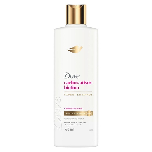 Image_Kit com 3 Unidades de Condicionador Dove Cachos Ativos e Biotina 370ml