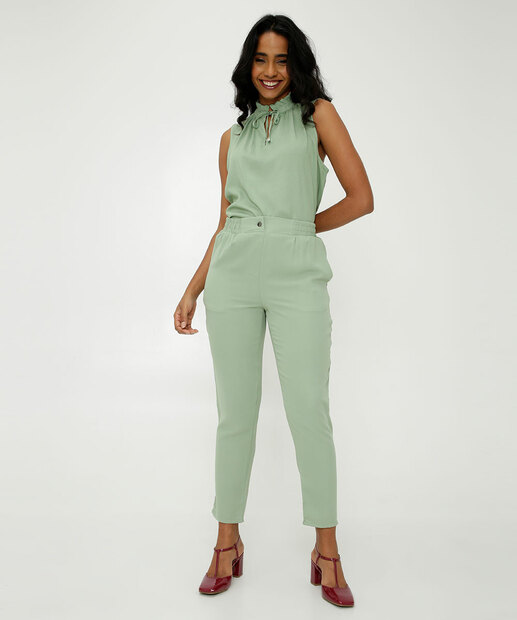 Blusa Regata Feminina Gola Alta Vazada Marisa