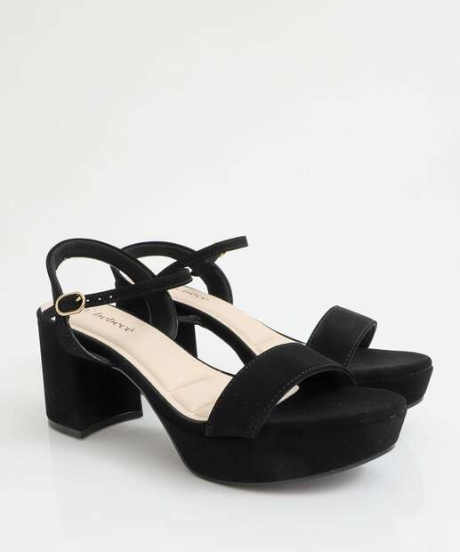 Sandália Feminina Meia Pata Nobuck Bebecê Preto