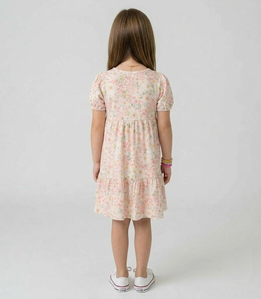 Vestido Infantil Com Franzido na Saia Select Rosa