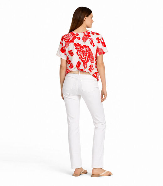 Blusa Feminina Com Estampa Rotativa Infinita Cor Bege