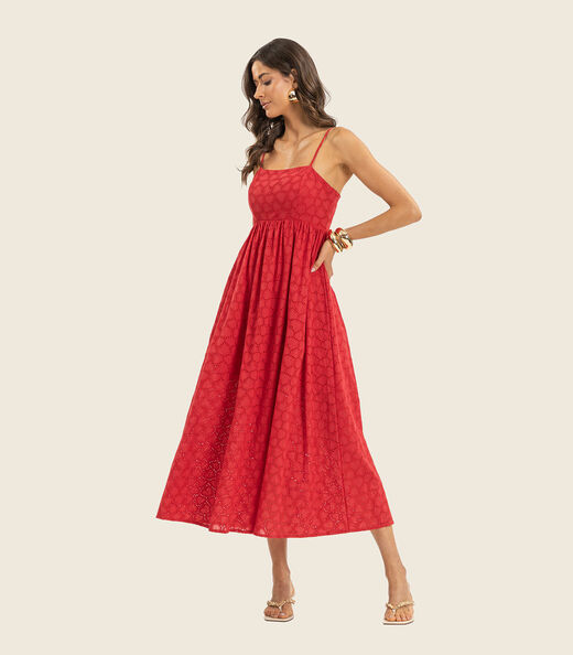 Image_Vestido Midi Feminino Em Laise Endless Vermelho
