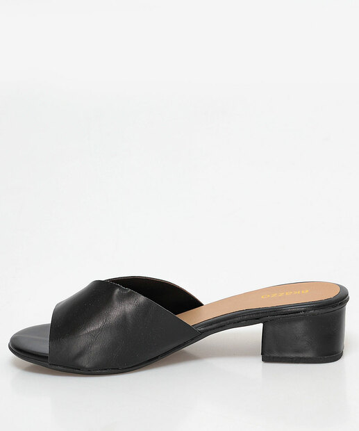 Tamanco Feminino Salto Grosso Preto