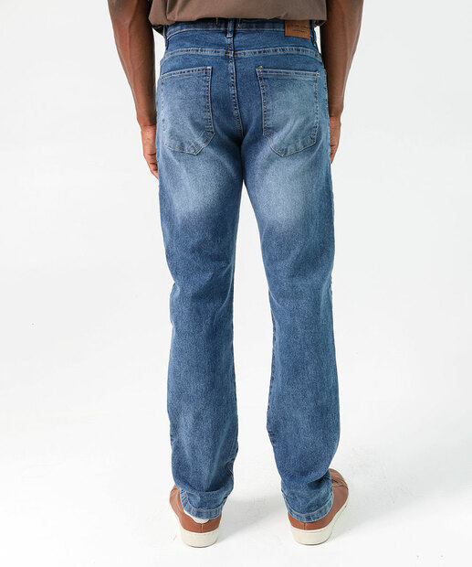 Calça Masculina Jeans Slim Bolsos 