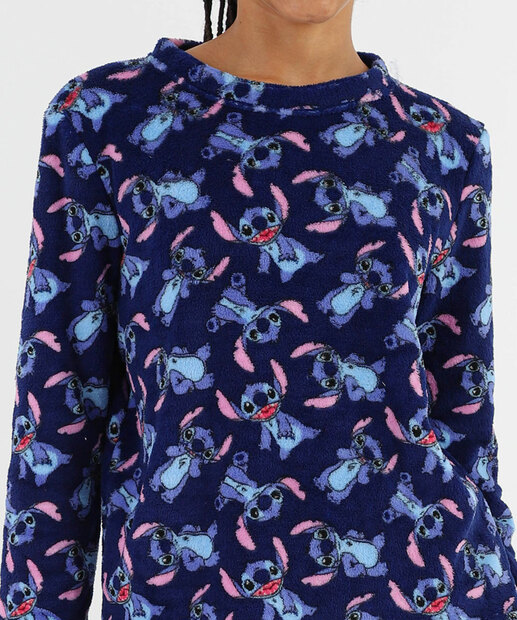 Pijama Feminino Estampa Stitch e Angel Azul