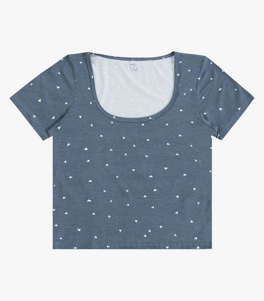 Blusa Feminina em Malha Visco Infinita Cor Cinza