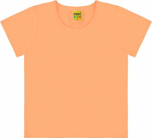 Blusa Básica Infantil Cotton Leve Rovi Kids Laranja