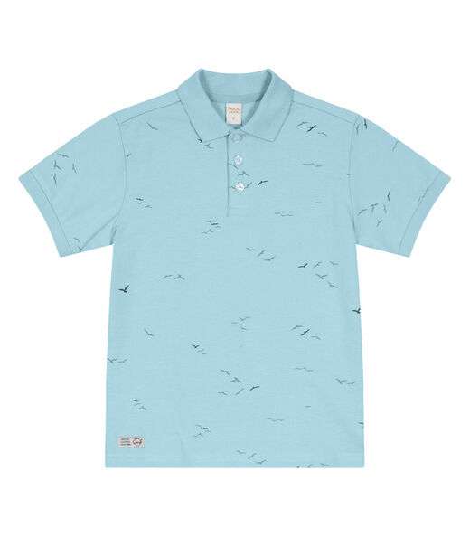 Camisa Polo Infantil Em Cotton Trick Nick Azul