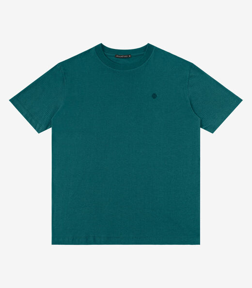Camiseta Masculina Meia Malha Texturizada Diametro Verde