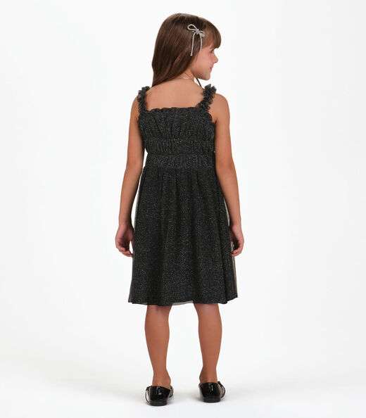 Vestido Menina Cotton Leve Trick Nick Preto