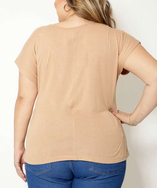 Blusa Plus Size Feminina Estampa Frontal Marisa