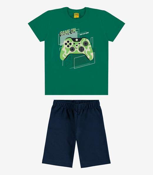 Image_Conjunto Infantil Camiseta Com Bermuda Rovi kids Verde