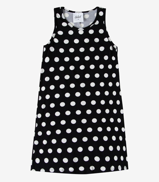 Vestido Infantil Feminino Estampado Select Preto