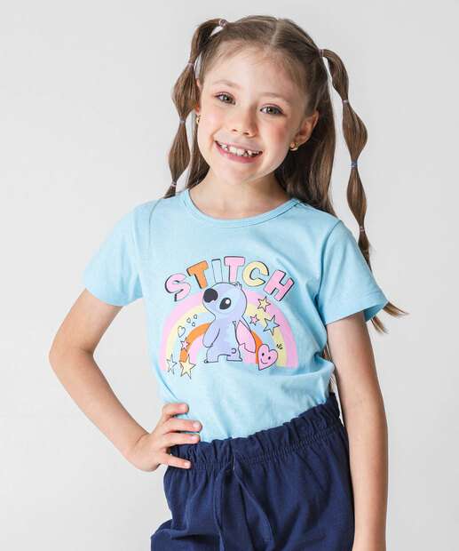 Image_Camiseta Infantil Stitch Disney Tam 4 a 10 Azul