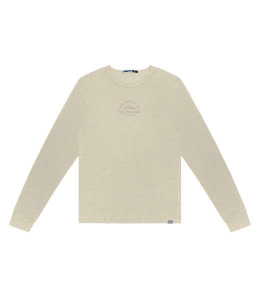 Camiseta Juvenil Manga Longa Masculina Minty Bege