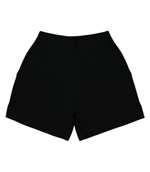 Shorts Feminino Em Viscose Creponada Endless Preto