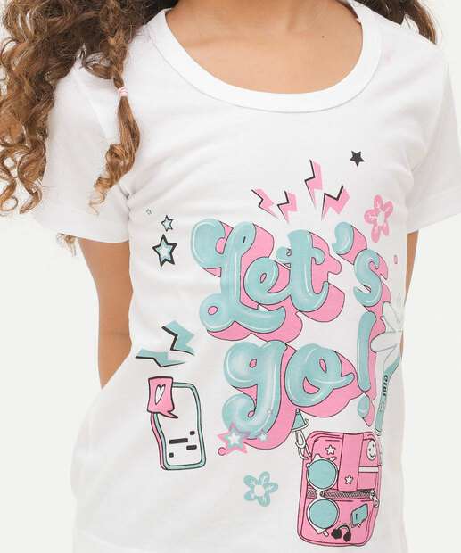 Blusa Infantil Estampa Frontal Marisa Tam 4 a 10