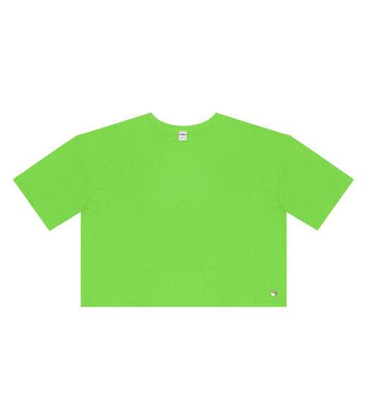 Blusa Cropped Manga Curta Rovitex Verde