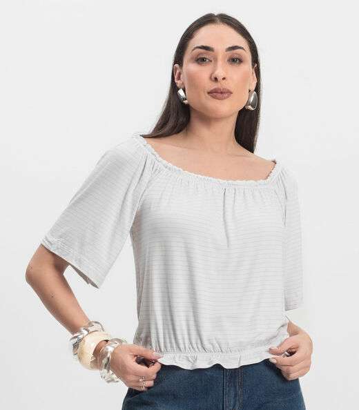 Blusa Feminina Ciganinha Infinita Cor Branco