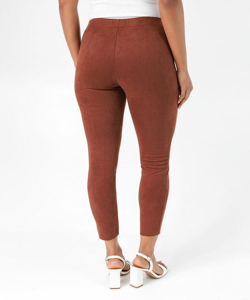 Calça Feminina Legging Suede Marisa Marrom