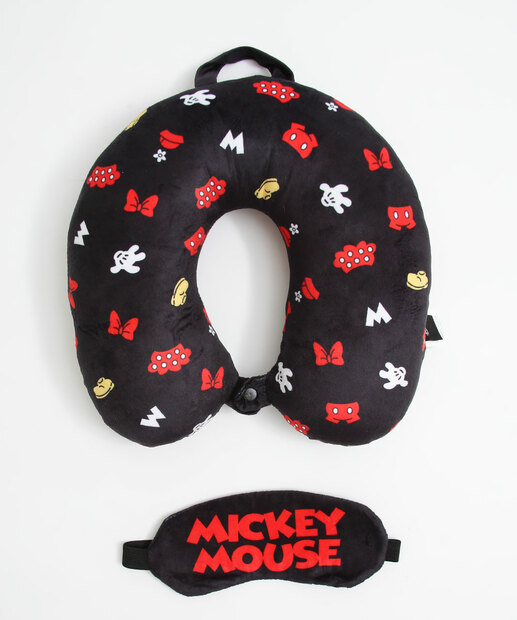 Almofada Pescoço Estampa Mickey E Minnie Disney 