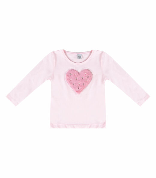 Blusa Manga Longa Feminina Infantil Select Rosa