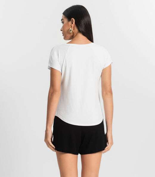 Blusa Feminina Viscotorcion Rovitex Branco