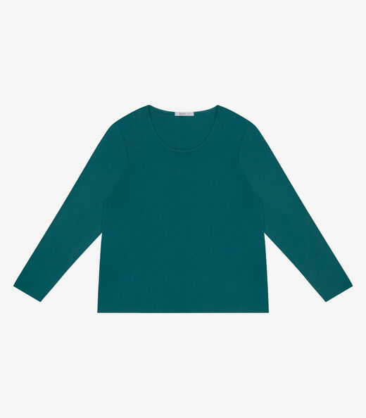 Blusa Manga Longa Viscotorcion Secret Glam Verde