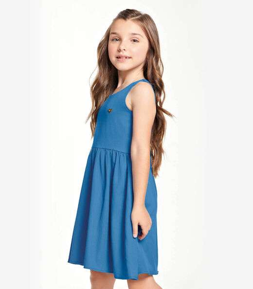 Vestido Infantil Menina Trick Nick Azul