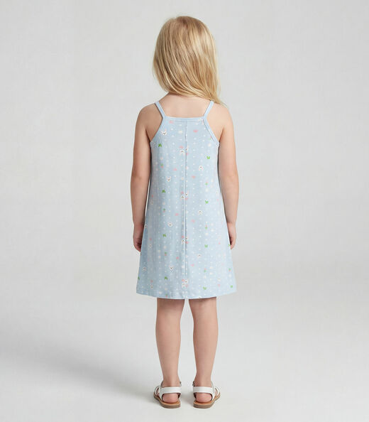 Vestido Infantil em Cotton Leve Rotativo Select Azul