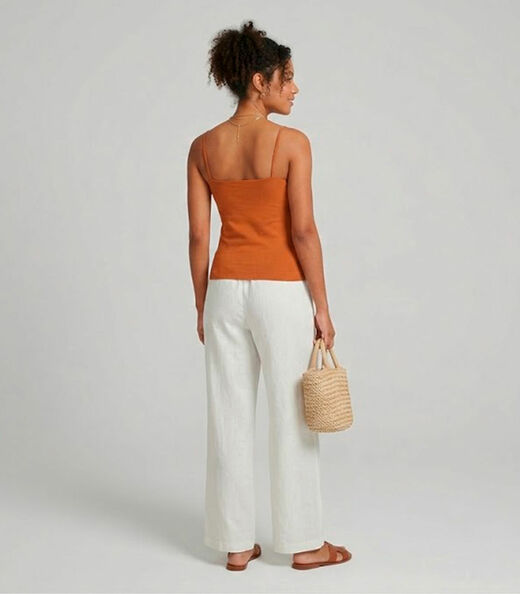 Blusa Feminina De Alça Poliamida Style Box Marrom
