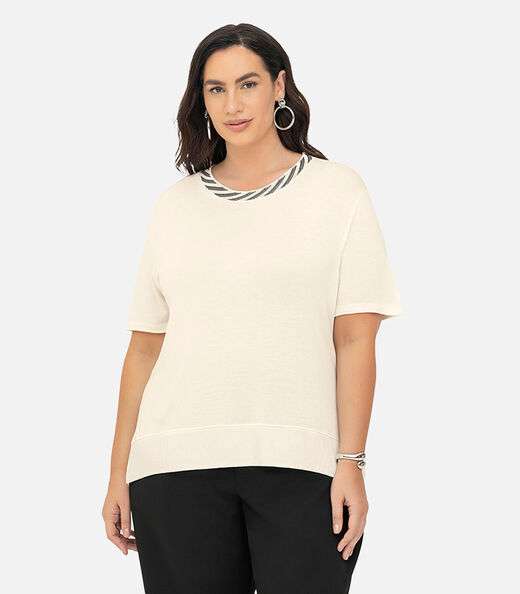 Image_Blusa Feminina Manga Curta Secret Glam Bege