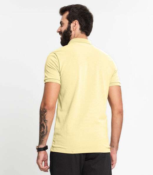 Camisa Polo Piquet Masculina KO Amarelo