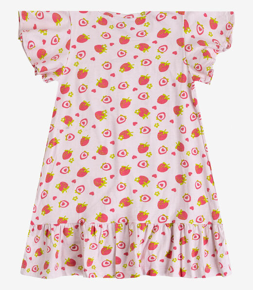 Vestido Infantil Com Manga Godê Select Rosa