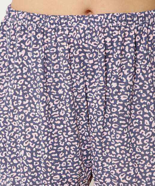 Pijama Plus Size Feminino Animal Print Manga Curta Marisa