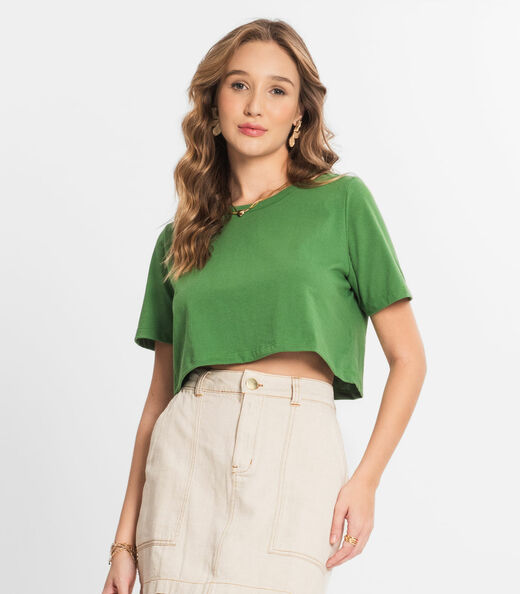 Blusa Cropped Lisa Select Verde