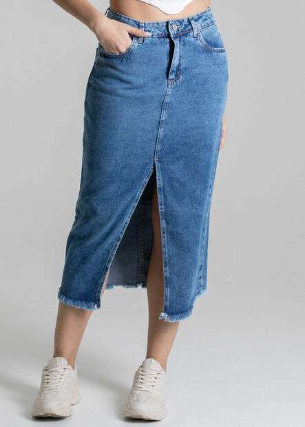 Saia Jeans Sawary Midi - 278483