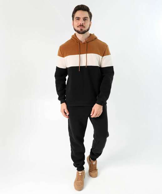 Image_Calça Masculina Jogger Moletom Bolsos Marisa Preto