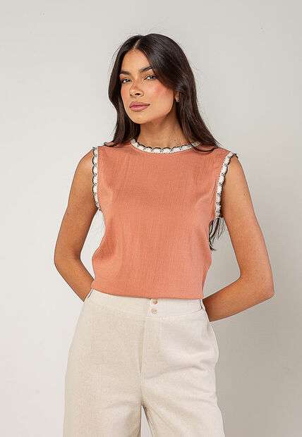 Image_Regata Alfaiataria Com Renda nas Cavas E Gola Rose Salvatore