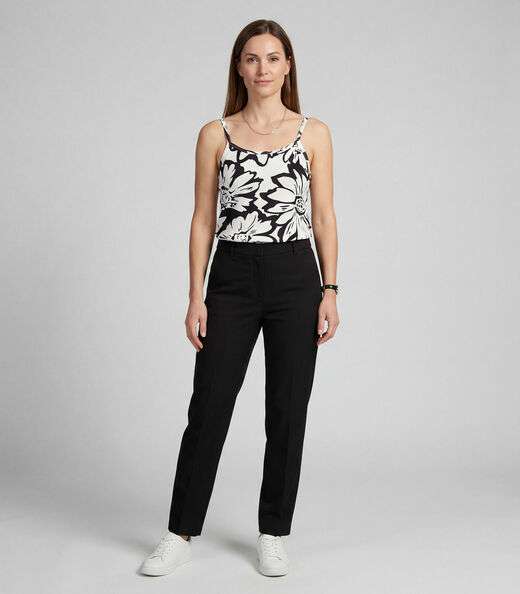 Blusa de Alça Tecido Viscose Infinita Cor Preto