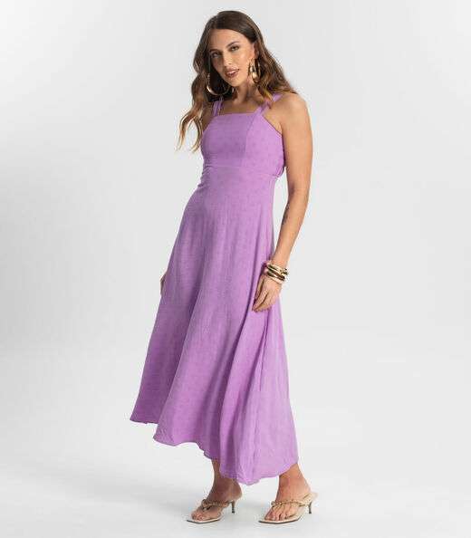 Vestido Midi De Alça Endless Roxo