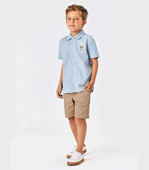 Conjunto Infantil Camisa Com Bermuda Trick Nick Azul