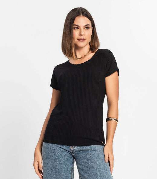 Image_Blusa Feminina Ribana Canelada Básica Rovitex Preto