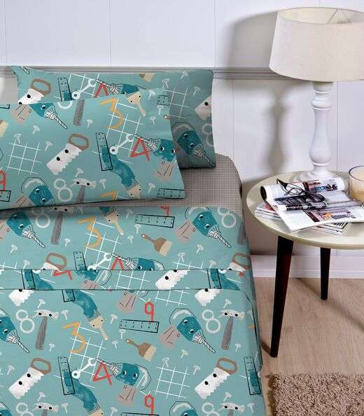 Image_Jogo de Cama Infantil 3 Peças Corttex Verde