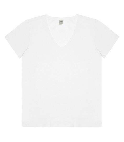 Blusa Feminina Manga Curta Decote V Rovitex Branco