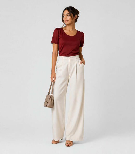 Blusa Feminina Em Malha Langui Infinita Cor Marrom