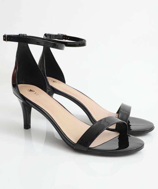 Sandália Salto Fino Feminina Via Uno Preto